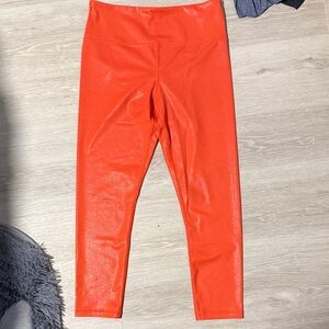 Women's Vibrant Orange Leggings ZYIA - size 8-10